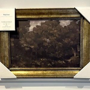 NEW IN BOX 16"x12" MOODY TREES STUDIO MCGEE Gold Framed Wall Art